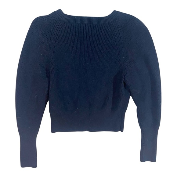 Banana Republic 100% Merino Wool Ribbed Crewneck Sweater Sz XS Navy - Picture 3 of 6